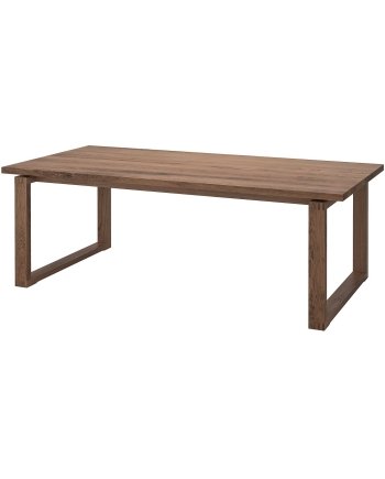 Hearthwood, Table, oak veneer brown stained, 220x100 cm