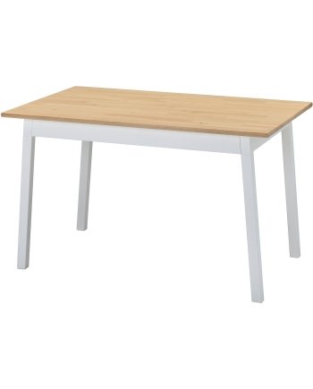 Stonewhite, Table, light brown stained/white stained, 125x75 cm