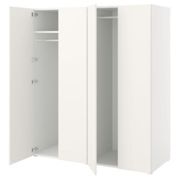 Fonnes Wide, Wardrobe with 4 doors, white/Fonnes white, 160x57x181 cm