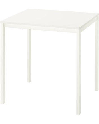 Square Frost, Table, white/white, 74x74 cm